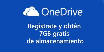 Regístrate en OneDrive y obtén 7GB gratis de almacenamiento online
