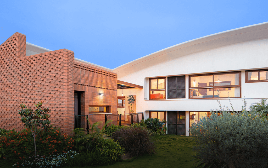 front view of an ultra luxury home in Bangalore