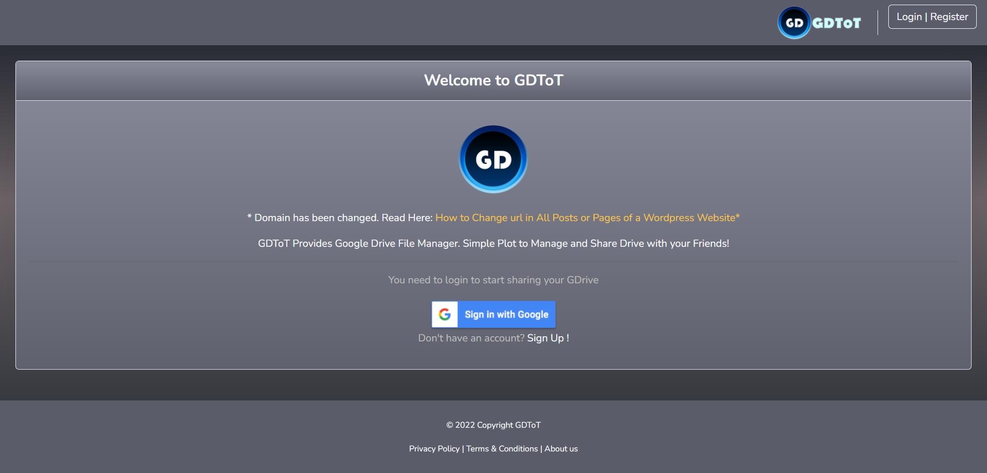 GDToT Link Generator