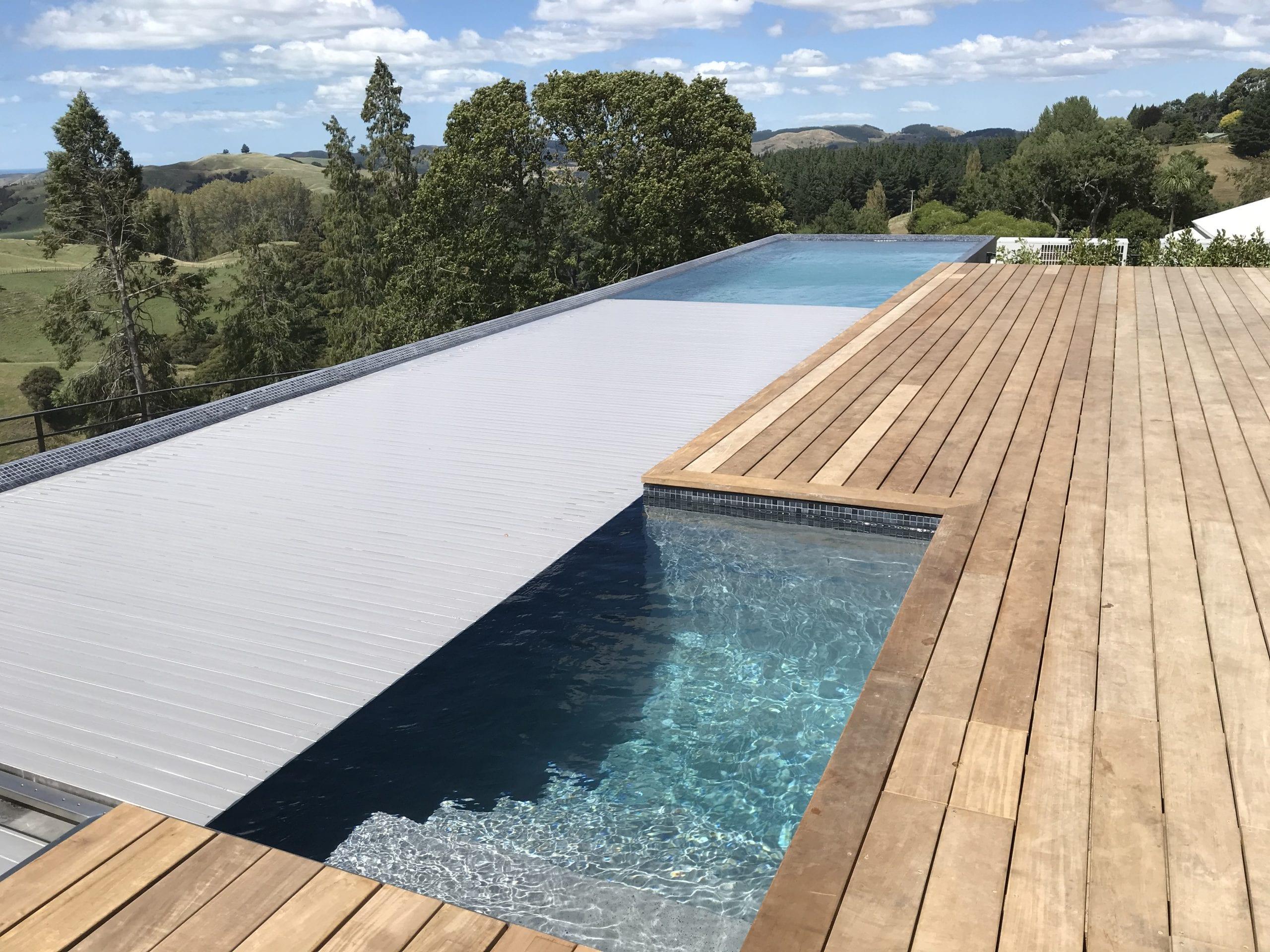 Designer swimming pool covers