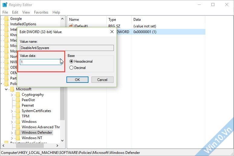 DisableAntiSpyware - 1