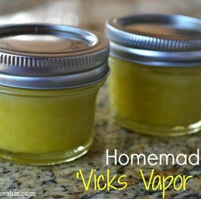 Photo: Homemade Like Vick's Vapor Rub ~jc  All you need to make it is olive oil, beeswax, & a few essential oils.  My favorite combination of essential oils for this is rosemary, eucalyptus, & lavender.  Some people like to use peppermint or camphor as well, but personally – it’s a little harsh for me & my children. I get my essential oils from Ancient Indigo because I love the quality & the prices. I was able to work out something AWESOME with the owner, Cindy.  She has put together a 3-pack of oils for this vapor rub (plus another awesome ‘make your own’ recipe coming up very soon!) at an outstanding deal.  Essential oils can be very pricey, but she is offering them at a fantastic price for the entire set of 3!  And you’ll still have plenty of essential oil left over for future  jars – these will go a long way!  Thanks so much, Cindy!!  Combine the olive oil & beeswax in a saucepan on medium heat & stir with a wooden spoon until the beeswax has melted.  Turn off the heat, and stir in 25-30  drops of eucalyptus essential oil, 20-25 drops of rosemary essential oil, & 10-15 drops of lavender essential oil. Pour into your jars. I like to use 1 of these 4oz jars for this.  Seal the jars, and allow them to cool.  They will set up into a spreadable solid – I just LOVE the consistency of this vapor rub!  It’s smooth like silk and not all gooey feeling like the store bought. And a quick tip – while this is the perfect amount of essential oils for me, if it’s not quite enough for you… you can always remelt it & add more essential oils til it’s as strong as your liking.  I really hope  that you like this as much as we all do – it’s always in our medicine cabinet.  We just love it! And for those of you who would like to try it before you make it, you can also purchase it in my Etsy store. Now, go get un-stuffy! Print Homemade 'Vicks Vapor Rub'   Ingredients  1/4 cup extra virgin olive oil 2 teaspoons beeswax 25-30 drops of eucalyptus essential oil 20-25 drops rosemary essential oil 10-15 drops lavender essential oil Instructions  Melt the olive oil & beeswax in a small saucepan on low heat until melted, stirring with a wooden spoon. Turn off the heat & stir in the essential oils - drop by drop (keep stirring until all have been added). Pour into a small glass or metal container. Store in a cool, dry place for up to a year. http://www.mrshappyhomemaker.com/2012/12/homemade-vicks-vapor-rub/