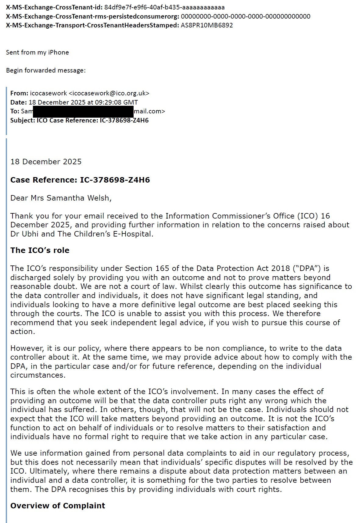 18dec25 ICO IC-378698-Z4H6 Penelope Graham Dr Ubhi Conclusion.pg1