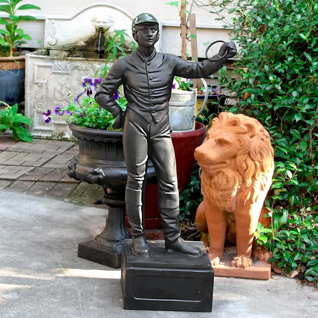 lawn jockey garden statue for equestrian horse lovers
