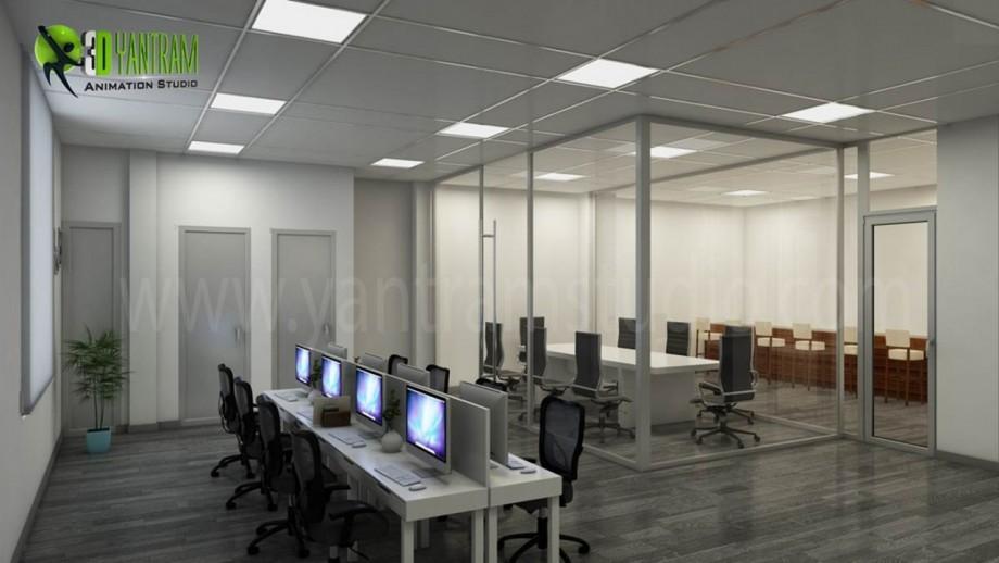3D Interior cgi design of commercial office