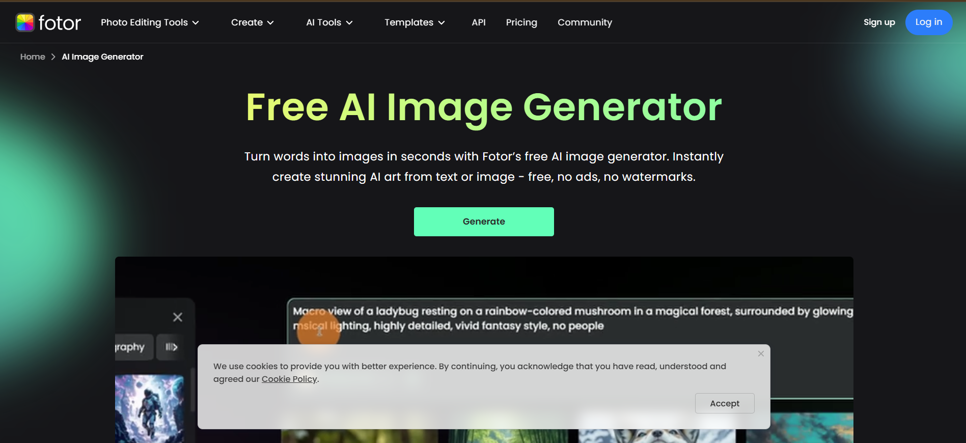 Fotor AI؛ ترکیب ساده‌ای از تولید و ویرایش