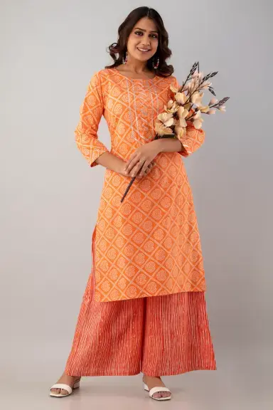 kurti palazzo set lowest price