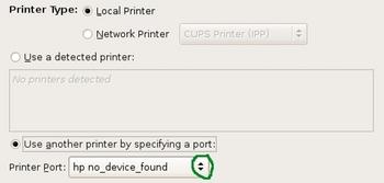 Figure 7: Configure printer port
