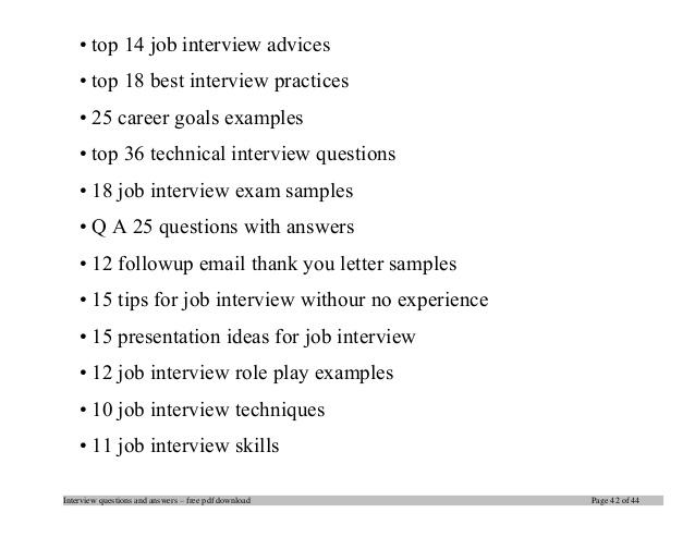 Behavioral interview questions
