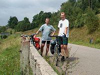 Krzysiek i Arek na rowerowej wycieczce po Orawie
