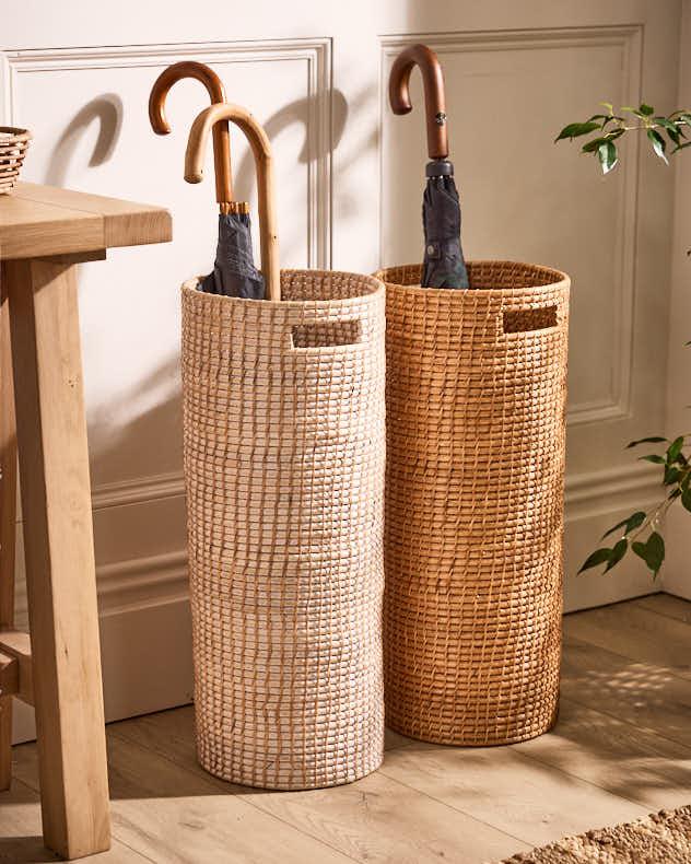 Woven Rattan Umbrella Stand