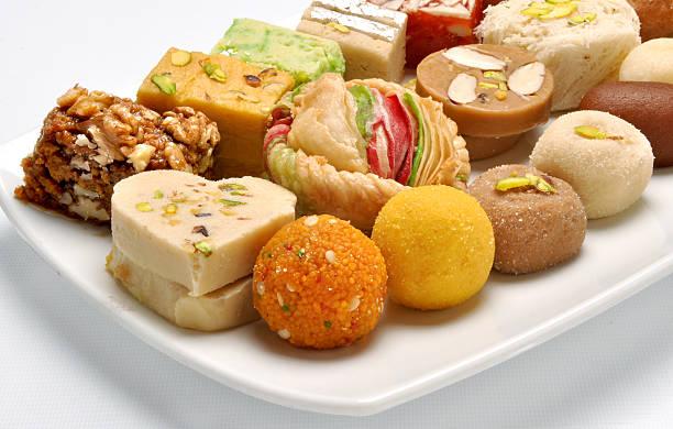 Pakistani Mithai-4 A group of delicious and famous Pakistani and Indian Sweets hari raya puasa sweet stock pictures, royalty-free photos & images