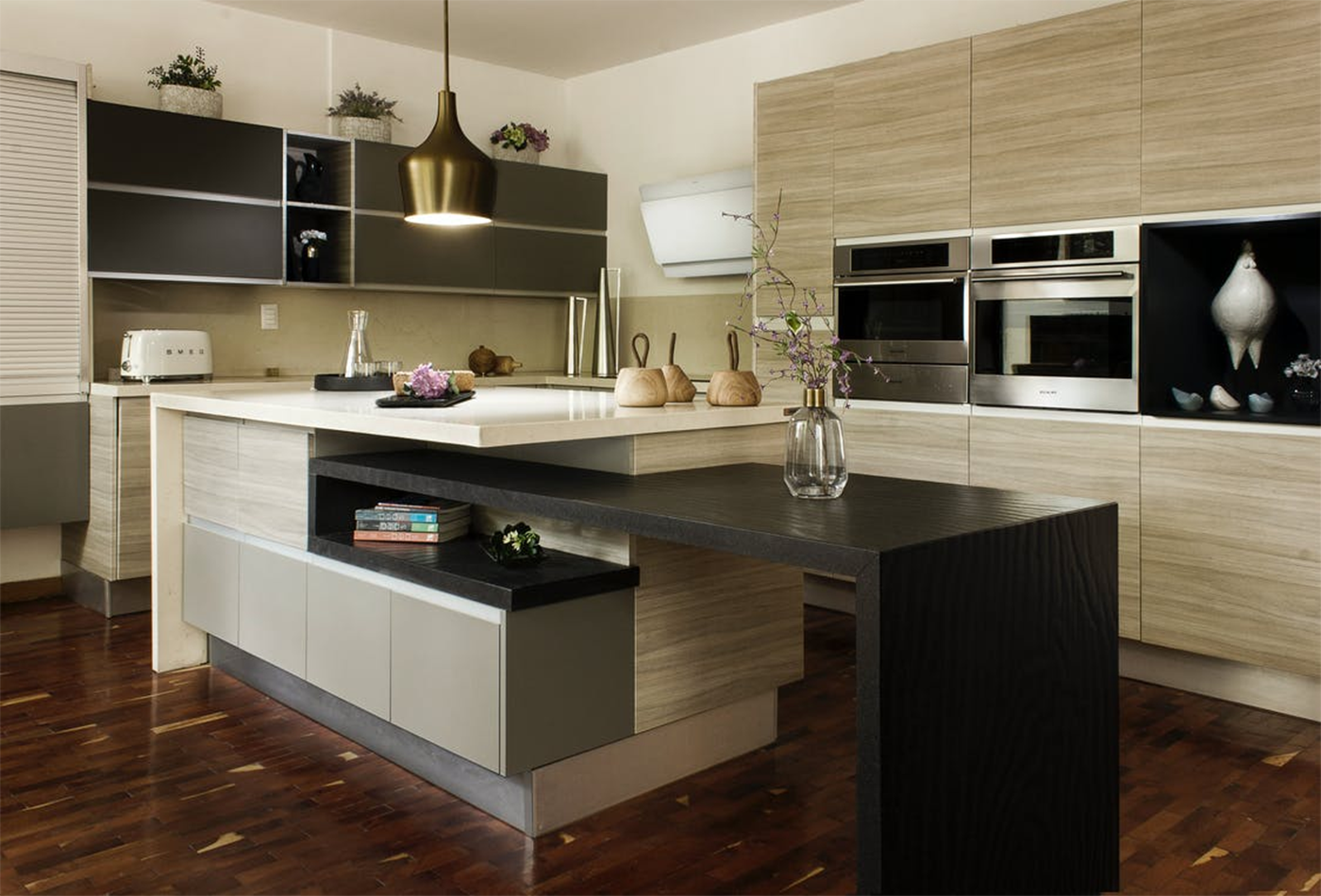 fluid look kitchen islands