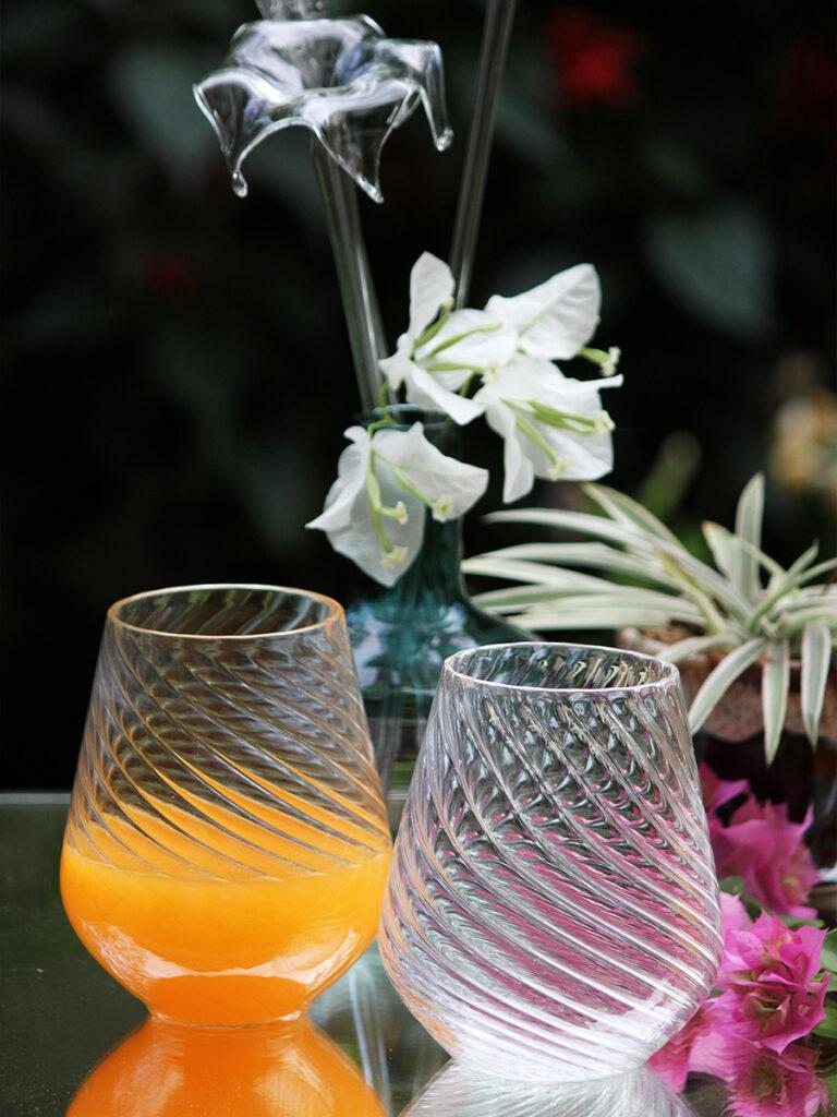 glass cups set of 2