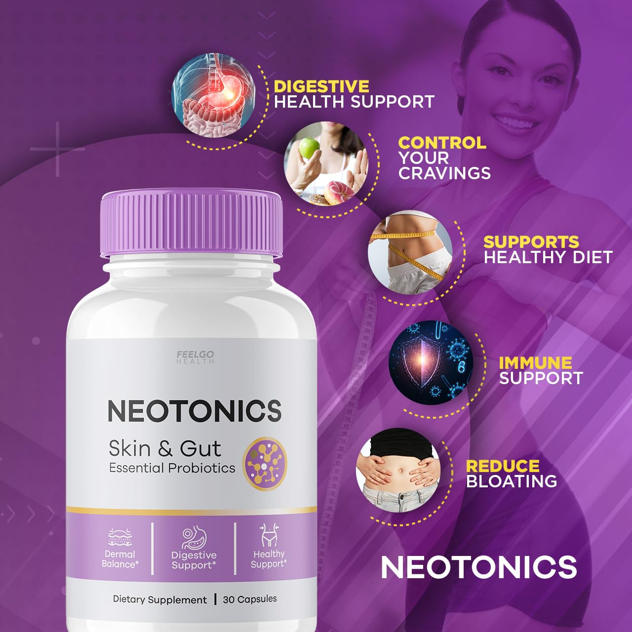 3 Pack Neotonics Gummies New Advanced Formula Neotonics Skin Gut |  Desertcart INDIA