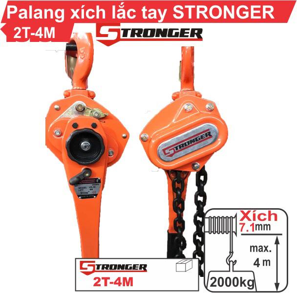 Palang xích lắc tay 2 tấn-4m Stronger