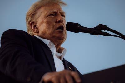 Donald J. Trump speaking this month at a campaign rally in Waco, Texas. Republicans quickly rallied to his defense after his indictment on Thursday.