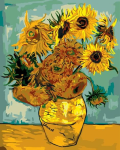 sunflower paint by numbers