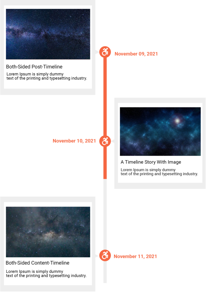 Both-Side Vertical Timeline