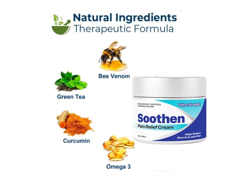 Soothen Pain Relief Cream Topical Anti-Inflammatory Salve to Reduce Arthritis Symptoms, Muscle and Joint Pain Ingredients Soothen Pain Relief Cream Topical Anti-Inflammatory Salve to Reduce Arthritis Symptoms, Muscle and Joint Pain Ingredients