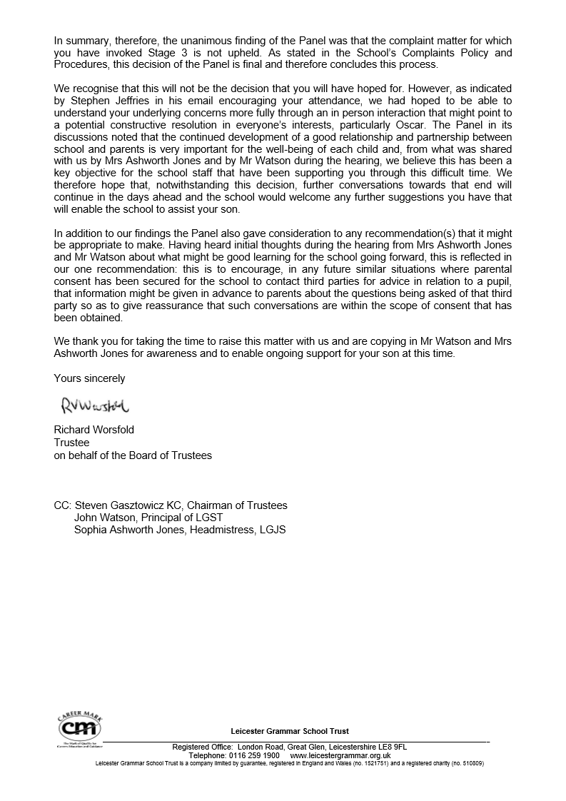 45814 06-06-25 RWs Data Breach Complaint stage iii outcome of --Not upheld--3/3