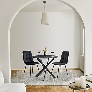 CorLiving CorLiving Lennox Iron Leg Trestle Dining Table | Bed Bath & Beyond