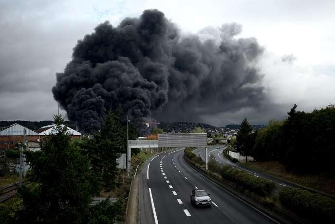 Incendie à l’usine Lubrizol, à Rouen, le 26 septembre               2019.