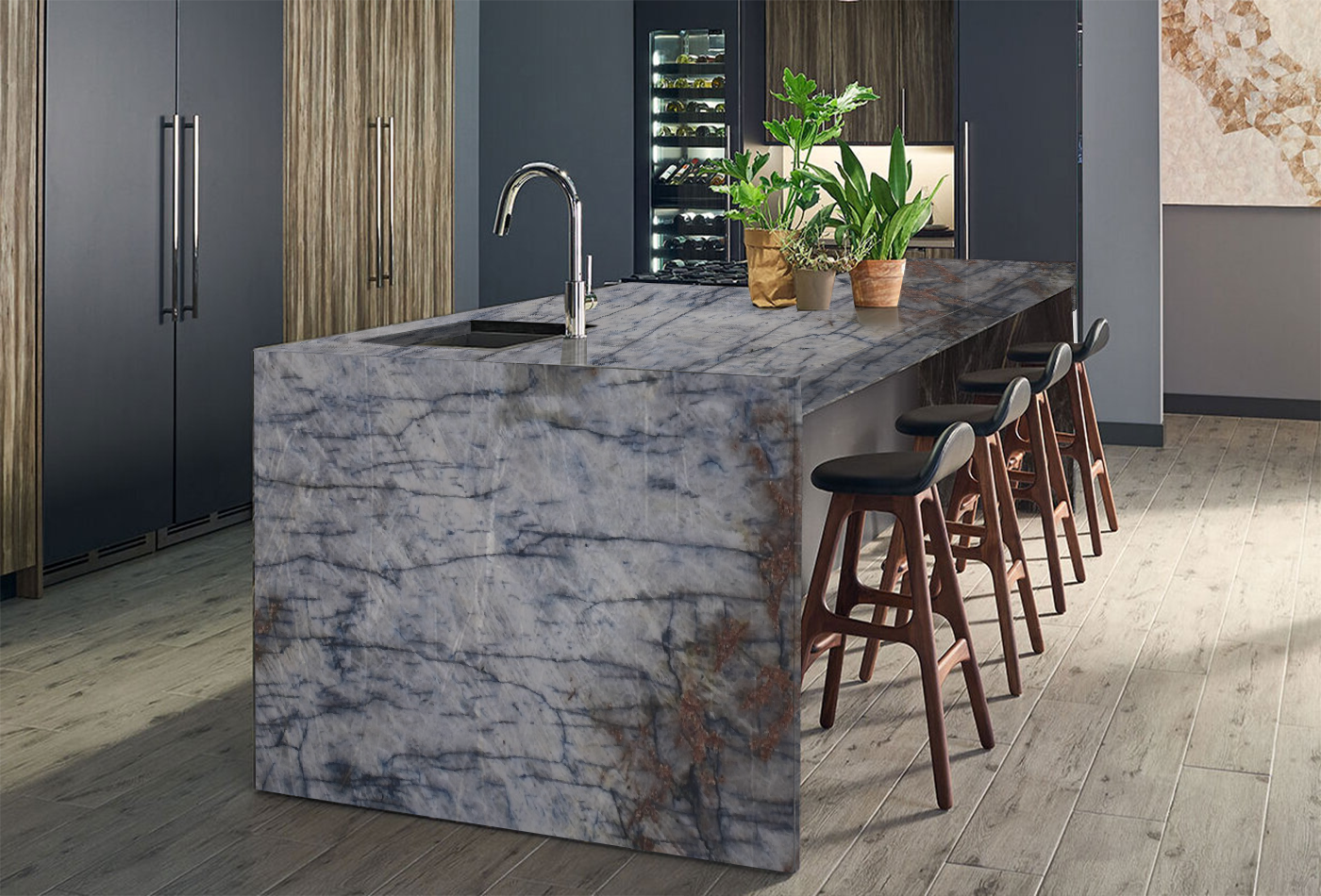 Cristallo Blue Quartzite; Best Stone of Homeowners Choice