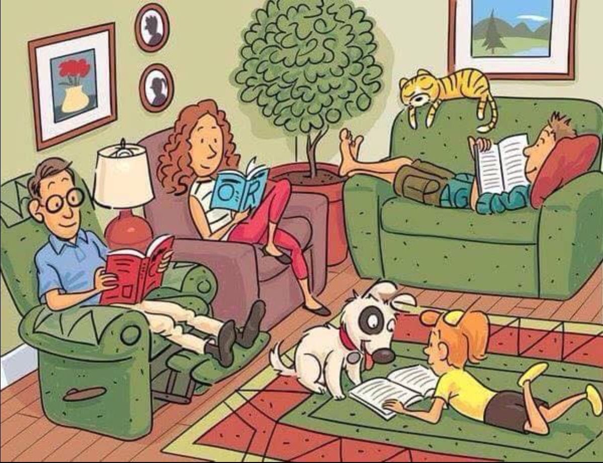 Leyendo en familia