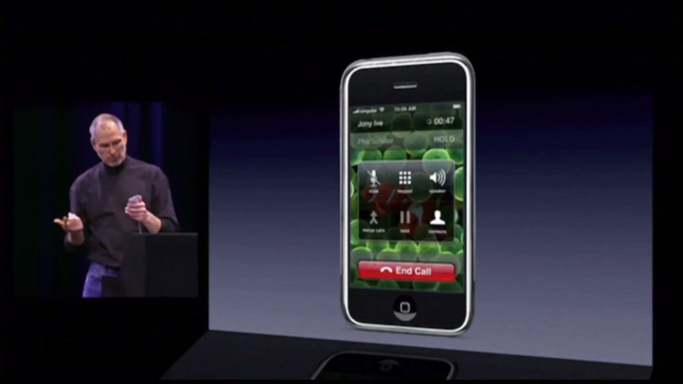 Стив Джобс представляет первый iPhone