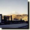 Góra Ararat - miejsce gdzie spoczywa Arka Noego (zdjęcie wykonane na granicy irańskiej, w 5 minut poźniej mój aparat leżał na biurku u irańskiego oficera, który zastanawiał się czy jesteśmy szpiegami czy tylko głupimi europejczykami)