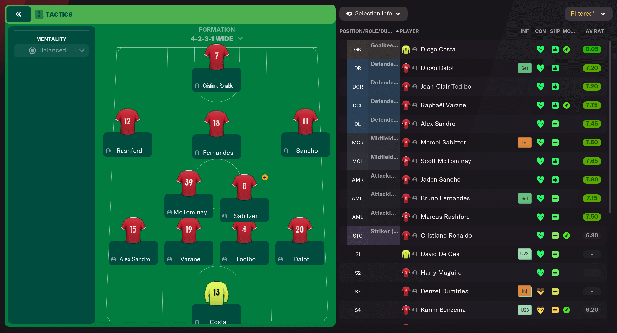 FM22 Ten Hag at Man Utd - third season - tactics