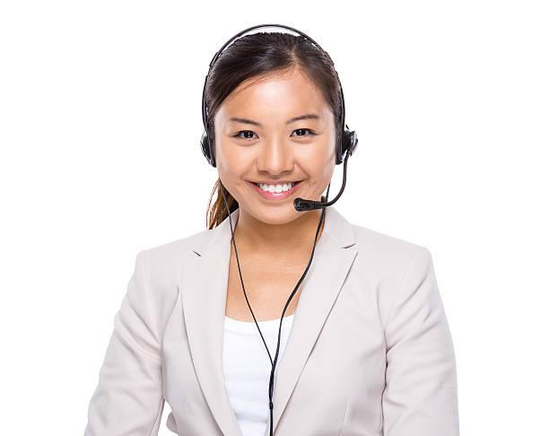 Customer Service Representative Stock Photo - Download Image Now - Headset,  Customer Service Representative, White Background - iStock