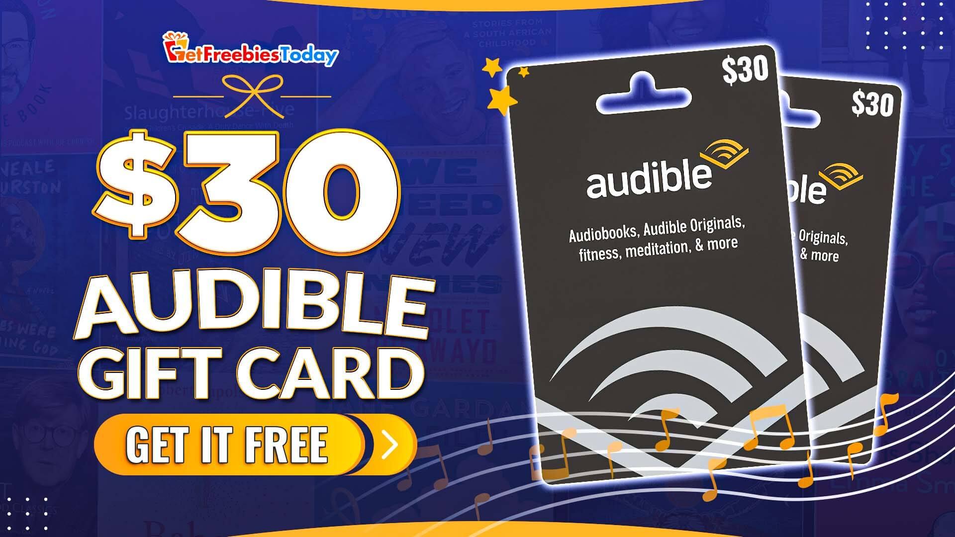 Grab $30 Audible Gift Card With One Click