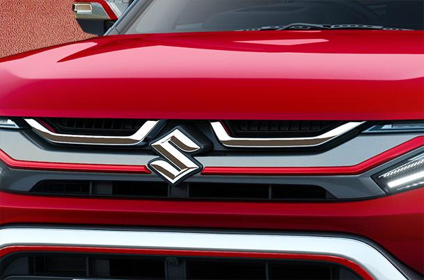 Front Grille Garnish - Red| New Brezza (All Variants) 990J0M66T13-010 -  Maruti Suzuki Genuine Accessories