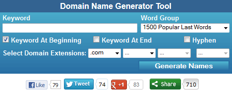 domain name generator script