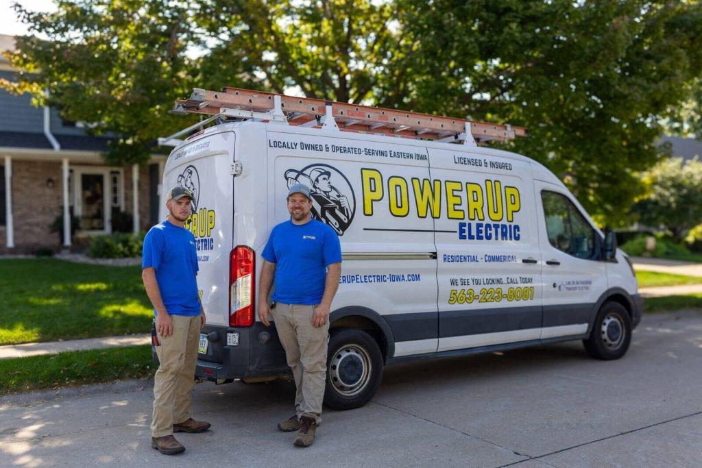 Licensed electrician performing residential electrical services