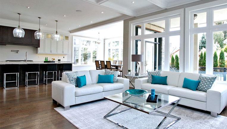 Zoning an Open Concept Kitchen and Living Room