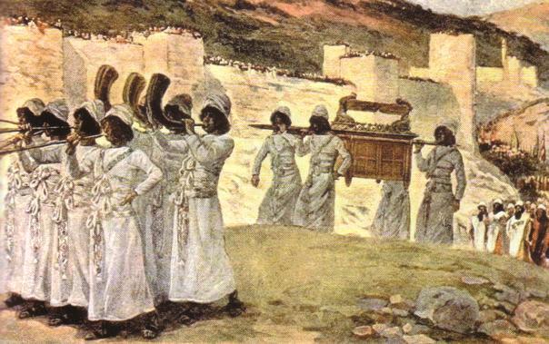 Arka przed murami Jerycha, obraz Jacquesa J. Tissota