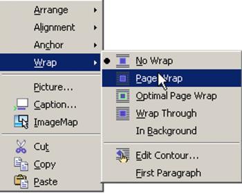 Figure 31: Specifying Page Wrap