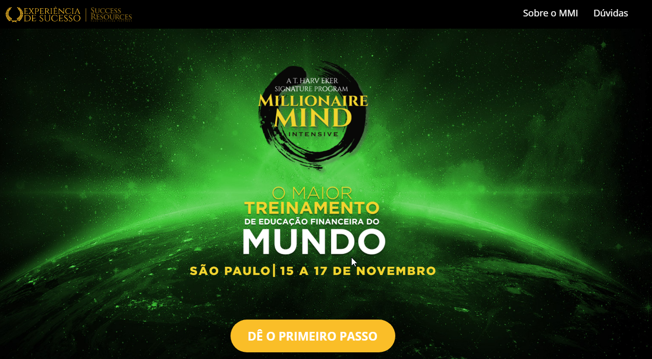 MMI - Millionaire Mind Intensive - Como Comprar - Passo 01