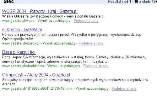 Zrzut ekranu serwisu Gazeta.pl
