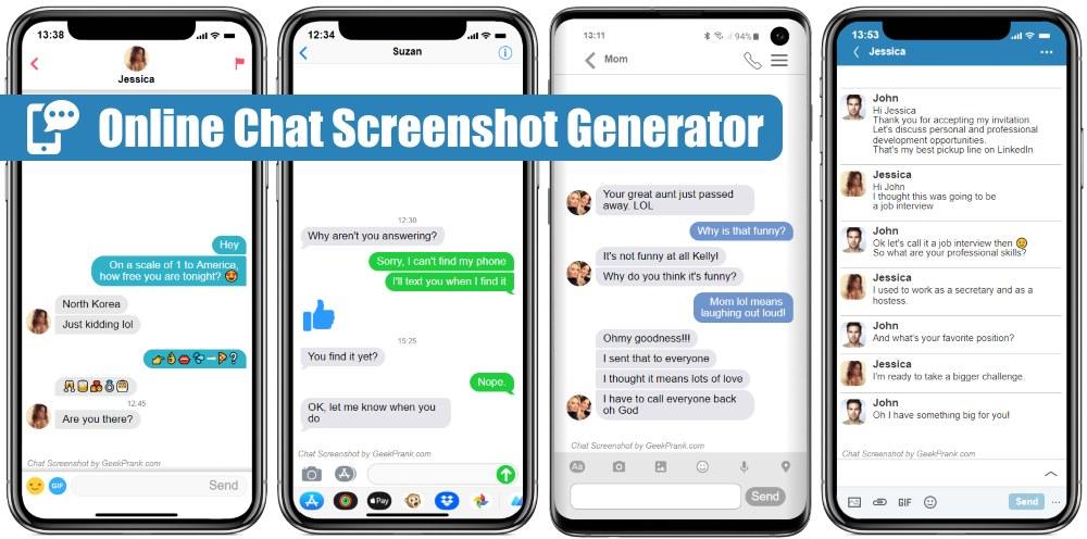 Chat ScreenShot Generator - Fake messenger text for Facebook, Twitter, Skype