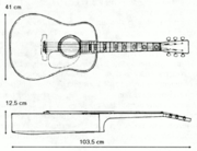 Gitara Jumbo - wymiary