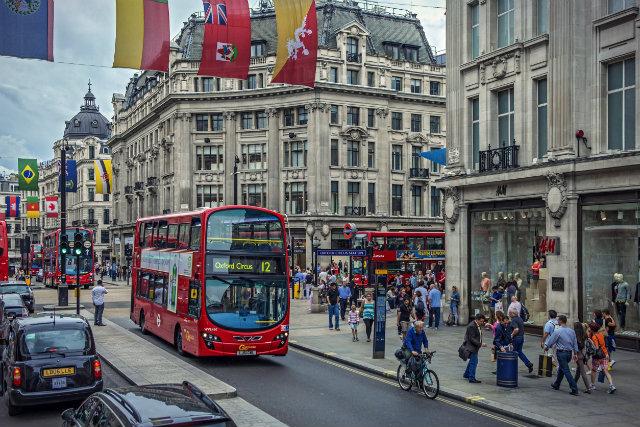 Oxford Street to najstarsza handlowa ulica w Europie
