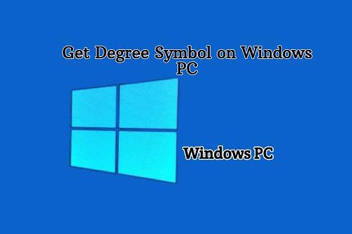 Insert Degree Symbol from Windows