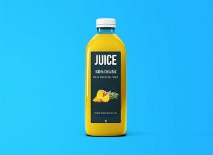Big Glass Juice Bottle Mockup