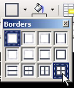 Figure 14: Adding visible borders to the labels