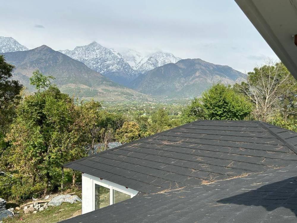 HimVeda with Dhauladhar mountain view