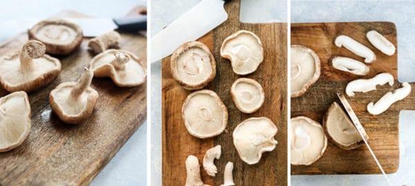 shiitake mushrooms sliced